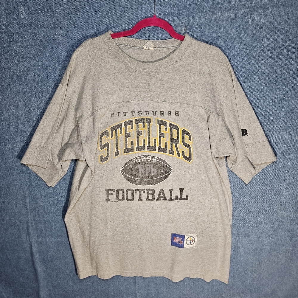Vintage Pittsburgh Steelers NFL T-Shirt. Single Stitch. Bulletin Express. XL